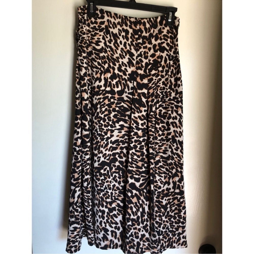 Zara Leopard Midi Skirt